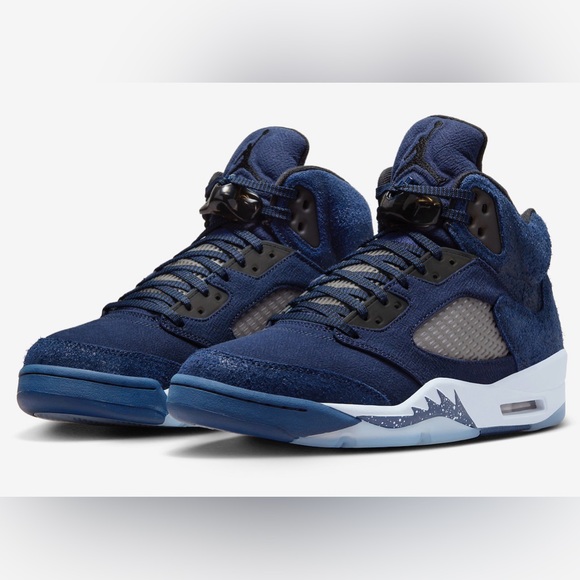 AIR JORDAN 5 MIDNIGHT NAVY black football grey FD6812-400 size 8 - 14 - Picture 6 of 12